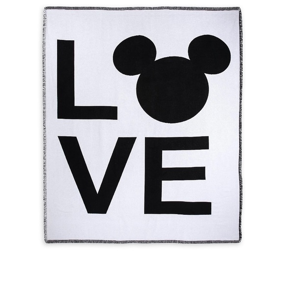 DISNEY Mickey Mouse Icon "LOVE" Tapestry Throw 60” x 72” - Picture 1 of 10